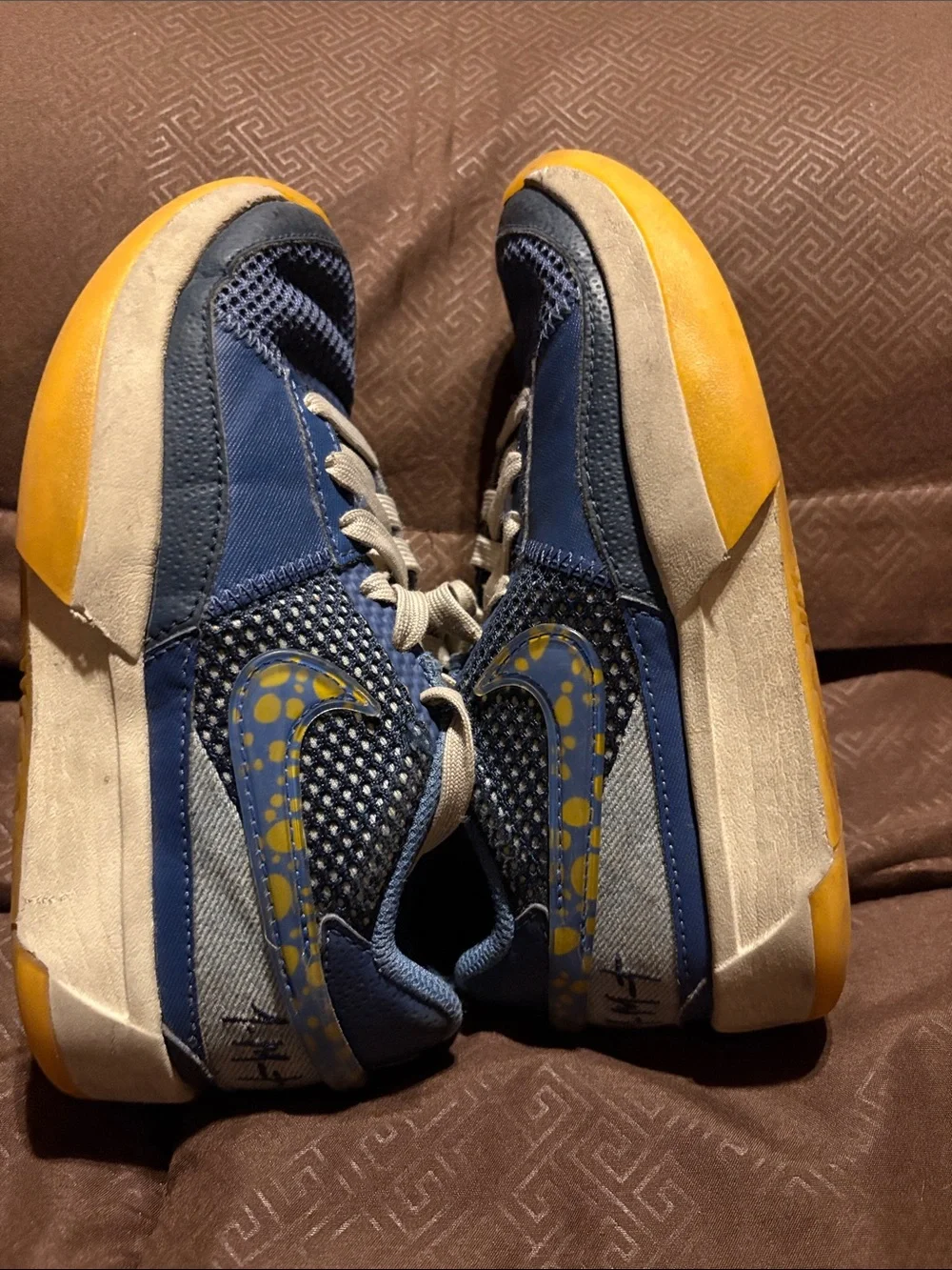 Nike Kids Blue and Gray Lace-Up Sneakers